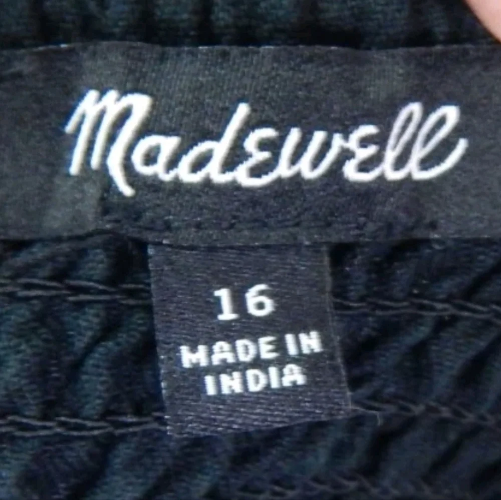 Madewell Cotton Linen Puff Sleeve Dress - Picture 3 of 4